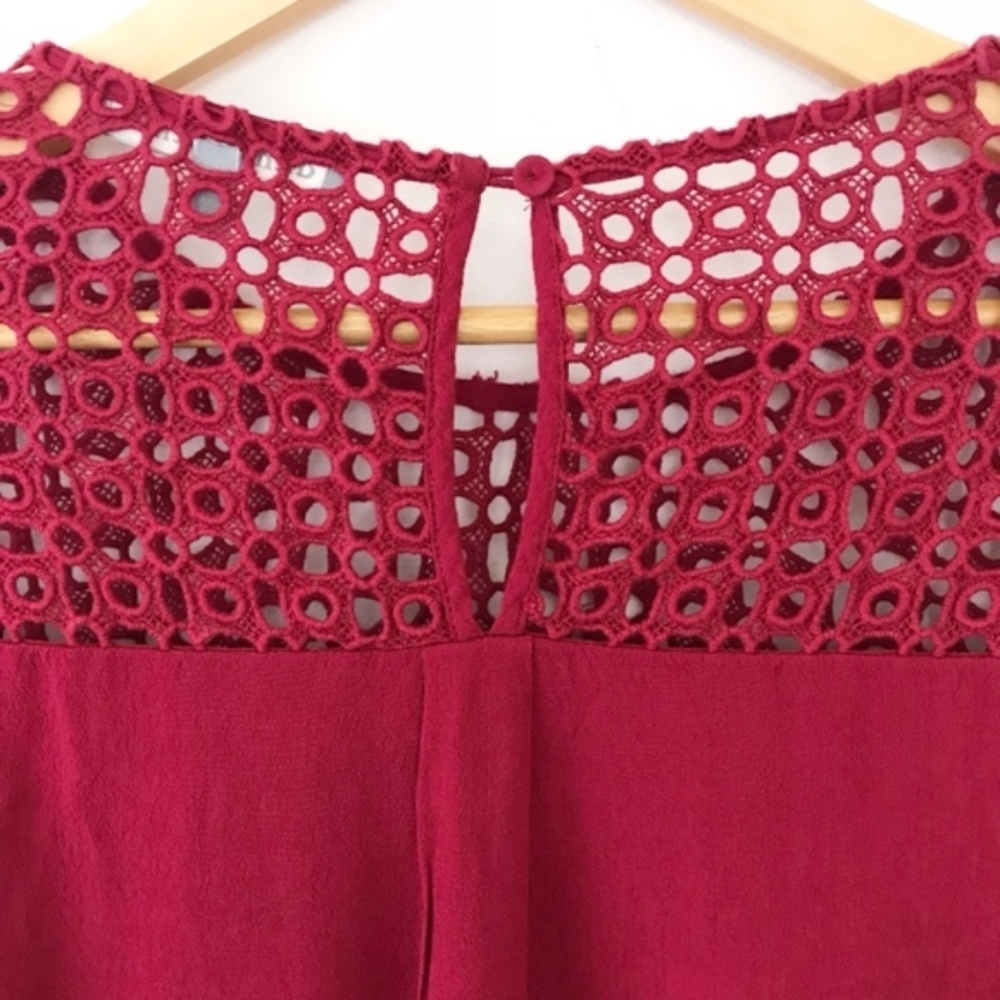 Daniel Rainn Lace Keyhole Long Sleeve Top A5 - Picture 6 of 8